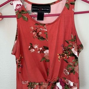 Cropped Floral Tank Top